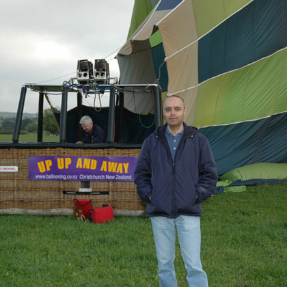 Hot Air Baloon, Canterbury Plains, Christchurch, New Zealand, 27.10.2004